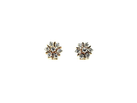 Sunburst Halo Diamond Earring Ad No. 0128