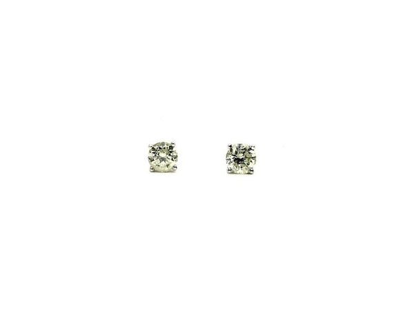 Round Diamond 4 Prong Studs W/G-1ct+