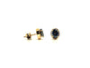 Blue Sapphire Wire Stud Oval Cut Ad No.036 (5/7mm )