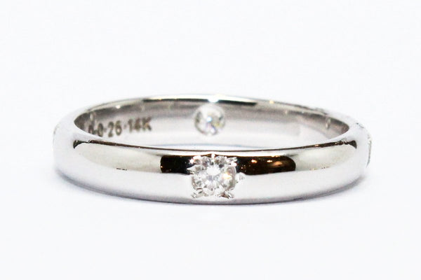 STARLIGHT DIAMOND WHITE GOLD BAND AD NO.1608