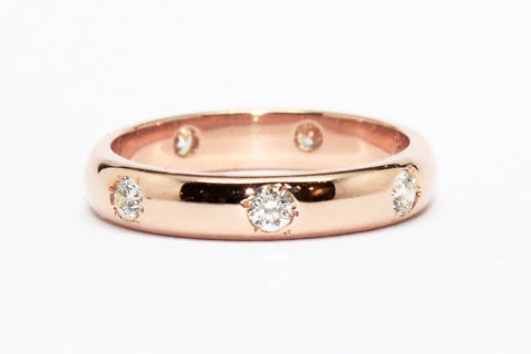 STARLIGHT DIAMOND ROSE GOLD BAND AD NO.1606